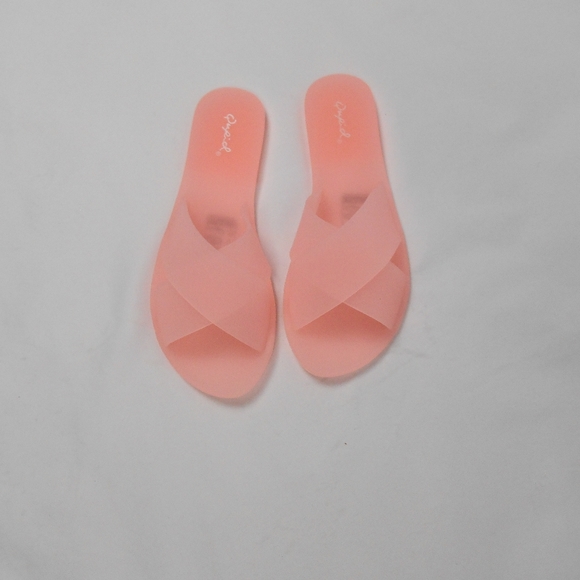 New Blush Pink Jelly Sandals - Picture 4 of 7